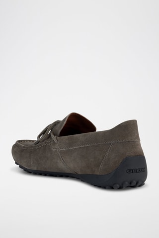 Mocassins en nubuck Snake - Gris foncé