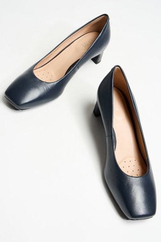 Escarpins en cuir - Bleu marine