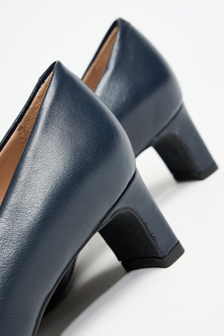 Escarpins en cuir - Bleu marine