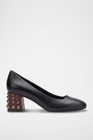 Escarpins en cuir Seyla - Noir