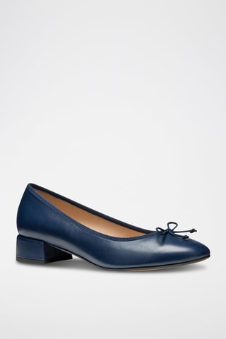 Escarpins en cuir de mouton nappa Floretia - Bleu marine