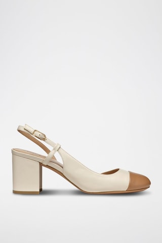 Escarpins en cuir de mouton Virnilisa - Marron clair et beige