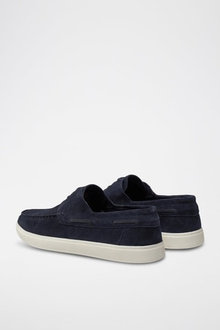 Chaussures bateau en nubuck Avola - Bleu marine