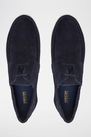 Chaussures bateau en nubuck Avola - Bleu marine