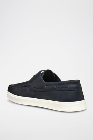 Chaussures bateau en cuir Avola - Bleu marine