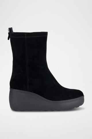 Bottines compensées en nubuck Spherica - Noir