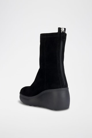 Bottines compensées en nubuck Spherica - Noir
