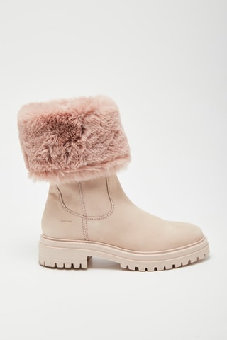 Bottines fourrées en cuir Iridea Rose