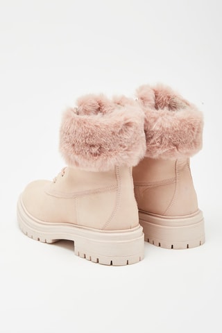 Bottines fourrées en cuir Iridea Rose