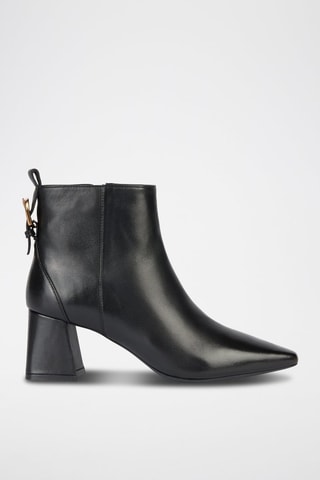 Bottines en cuir nappa de mouton Giselda  - Noir