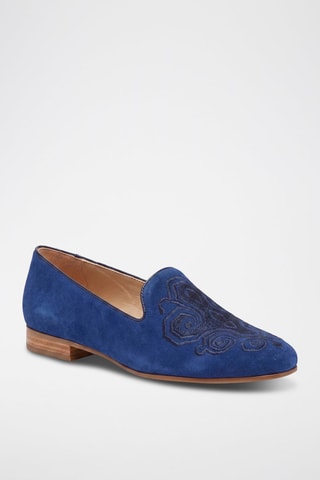 Slippers en nubuck Marlyna - Bleu