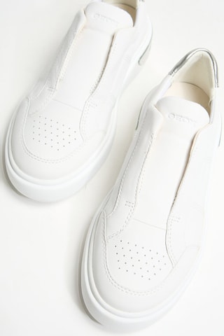 Sneakers plateformes en cuir - Blanc