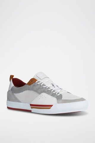 Baskets en cuir Kaven - Gris clair et blanc