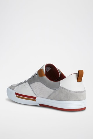 Baskets en cuir Kaven - Gris clair et blanc