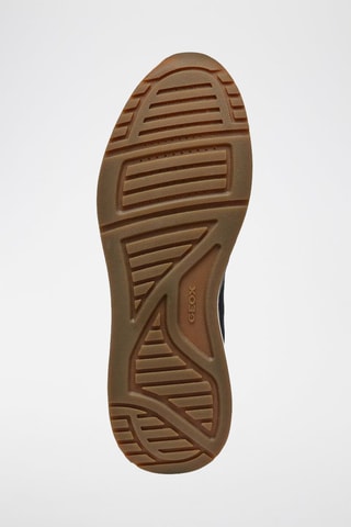 Baskets en cuir de veau nubuck Branthon - Bleu marine