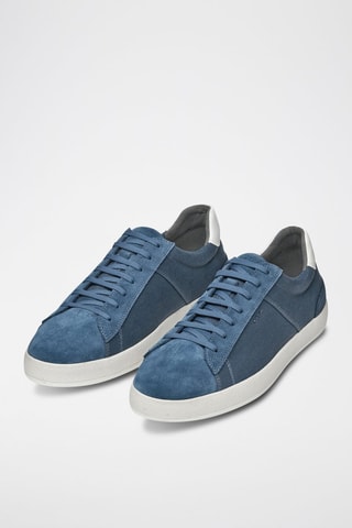 Baskets en cuir de veau nubuck Serifos - Ciel