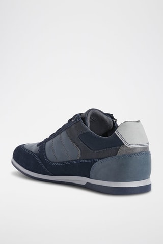 Baskets en cuir Renan - Bleu marine