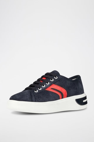 Baskets plateformes en cuir Ottaya - Bleu marine