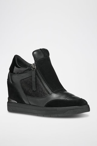 Baskets compensés en cuir Maurica - Noir
