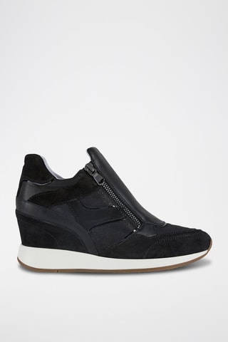 Baskets compensées en nubuck Nydame - Noir