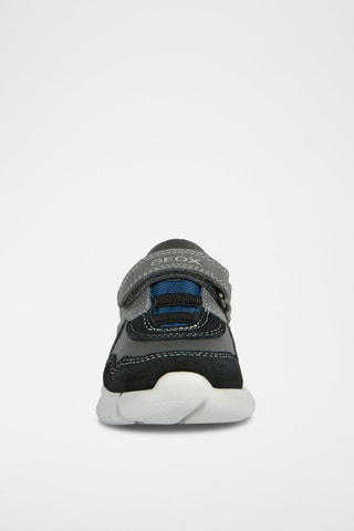 Baskets en cuir Flexyper Gris foncé et noir