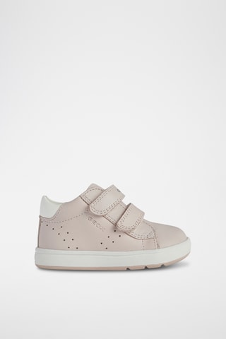 Bottines en cuir nappa - Beige et blanc