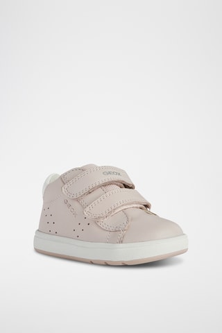 Bottines en cuir nappa - Beige et blanc
