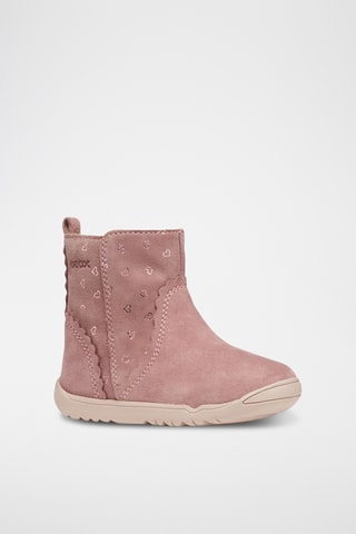 Bottines en cuir de chèvre nubuck - Rose