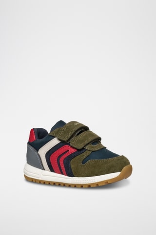 Baskets en nubuck - Vert et bleu marine
