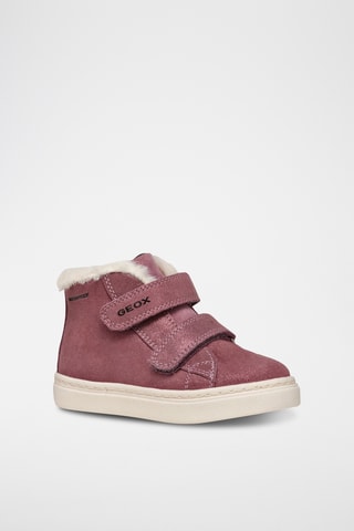 Bottines fourrées en nubuck - Rose