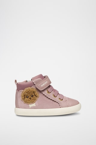 Bottines en cuir de veau nubuck - Rose