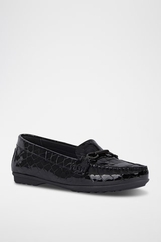 Mocassins en cuir verni - Noir
