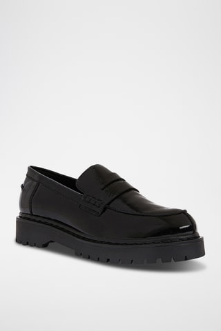 Mocassins en cuir verni - Noir