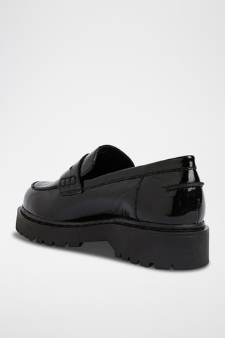 Mocassins en cuir verni - Noir