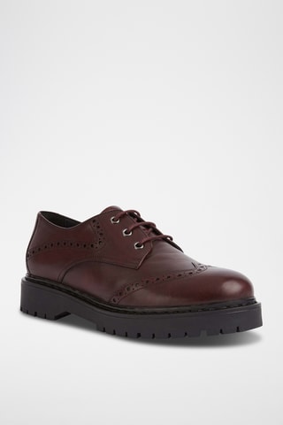 Derbys en cuir nappa - Bordeaux