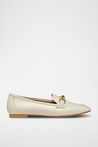 Mocassins en cuir nappa - Ecru