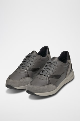 Baskets en cuir de veau nubuck - Gris
