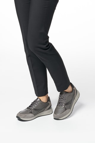 Baskets en cuir de veau nubuck - Gris