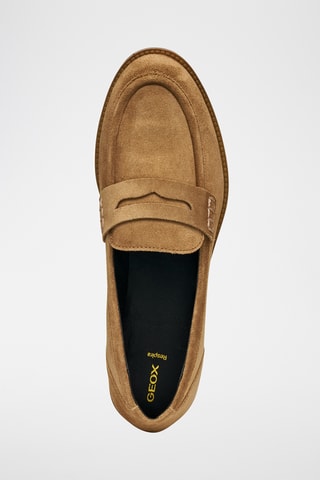 Mocassins en cuir de veau nubuck - Camel