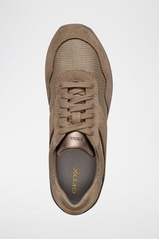 Baskets en cuir de veau nubuck - Taupe