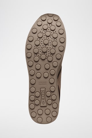 Baskets en cuir de veau nubuck - Taupe