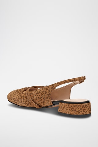 Escarpins en cuir de chèvre nubuck - Camel