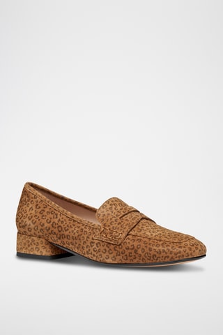 Mocassins en cuir nubuck de chèvre - Camel