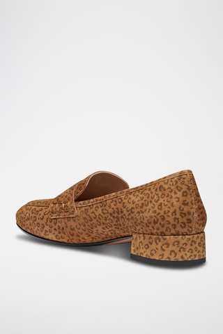 Mocassins en cuir nubuck de chèvre - Camel