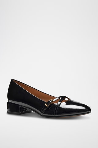 Escarpins en cuir de veau verni - Noir