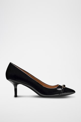 Escarpins en cuir de veau verni - Noir