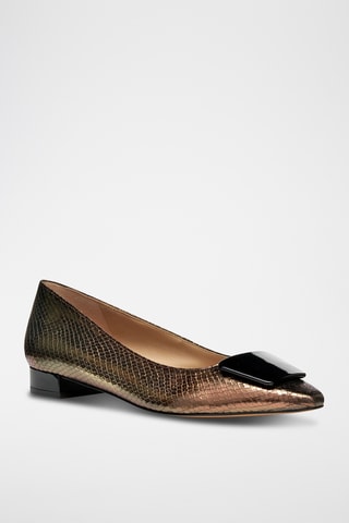 Ballerines en cuir de chèvre - Marron