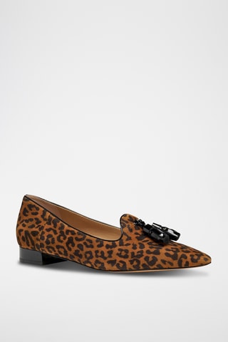 Ballerines en cuir - Marron et noir