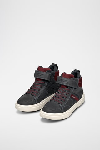 Baskets montantes - Bleu marine et bordeaux