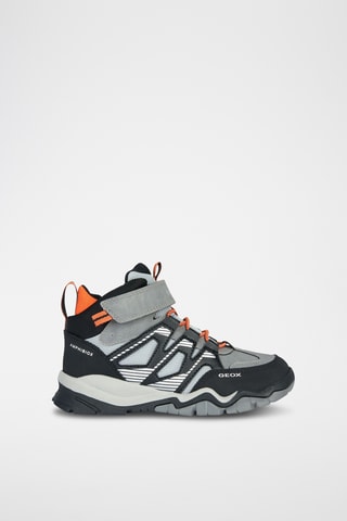 Baskets montantes - Gris clair et orange